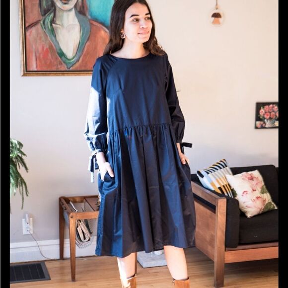 Eliza Faulkner Tallulah Dress Navy S - Picture 2 of 7